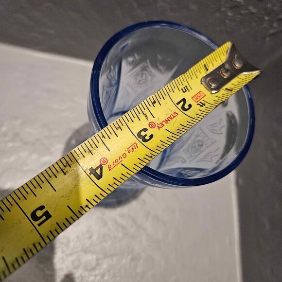 Indiana Glass Recollection Blue Stem Glass Goblet Blue Madrid - Picture 8 of 8